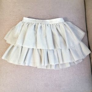 Gymboree Silver tiered toddler skirt